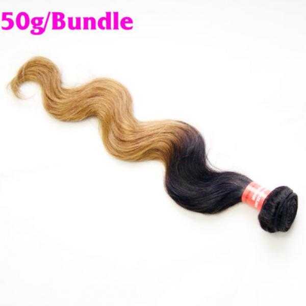 4 Bundles/200g Peruvian Virgin Body Wave Ombre Human Hair Extensions Weave Weft #3 image