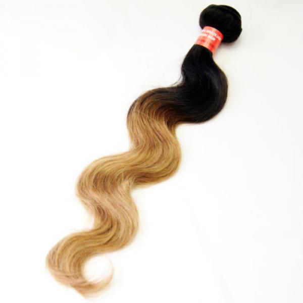 4 Bundles/200g Peruvian Virgin Body Wave Ombre Human Hair Extensions Weave Weft #4 image