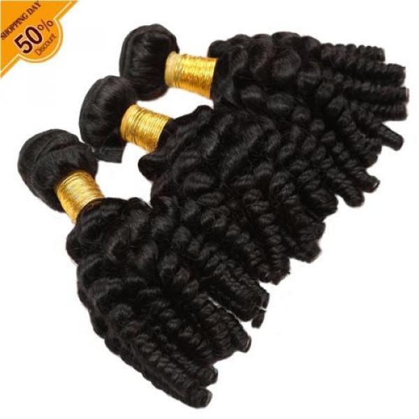 7A Peruvian Afro Curly Virgin Hair Weave 3 Bundles 300g Human Hair Extension #1 image
