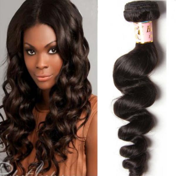 50g/Bundle 7A Loose Wave Hair Peruvian Virgin Human Hair Extensions Weft #1 image