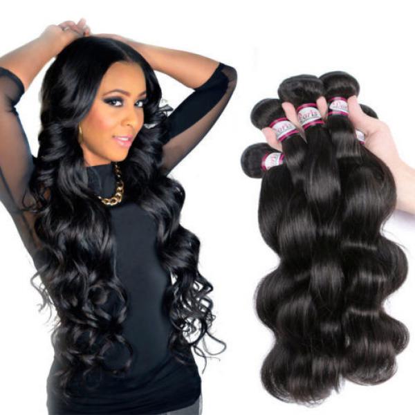 4 bundles Peruvian Virgin Remy Hair Body Wave Human Hair Weave Extensions 200g #1 image