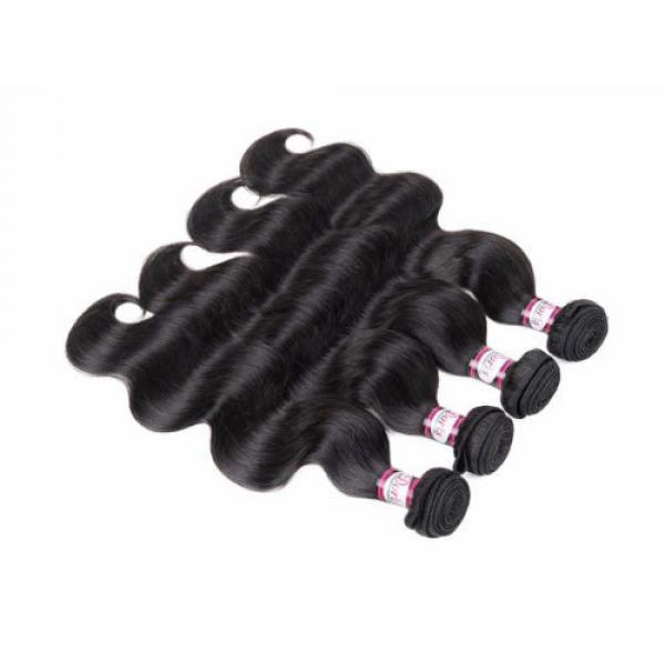 4 bundles Peruvian Virgin Remy Hair Body Wave Human Hair Weave Extensions 200g #4 image