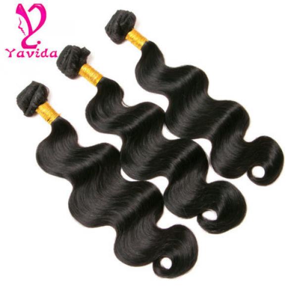 7A Virgin Body Wave Hair Weft 4 Bundles Brazilian Peruvian Human Hair Weave 400g #3 image