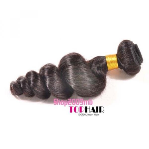 Virgin Loose Wave Human Hair 3 Bundles/150g Peruvian Remy Hair Extension Weft #2 image