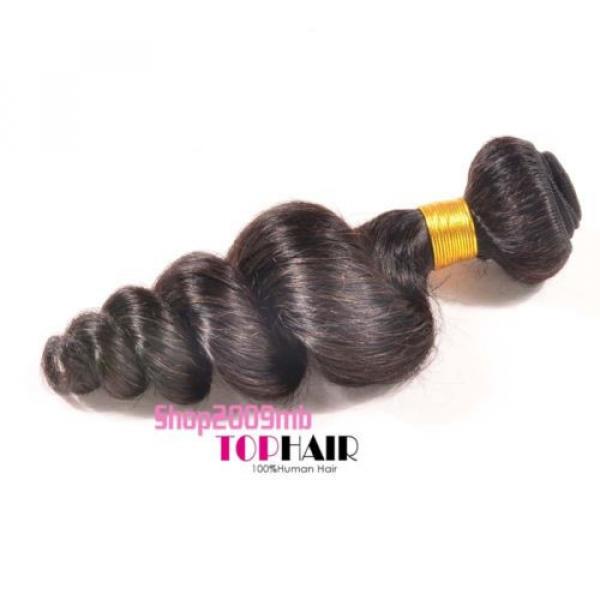 Virgin Loose Wave Human Hair 3 Bundles/150g Peruvian Remy Hair Extension Weft #3 image
