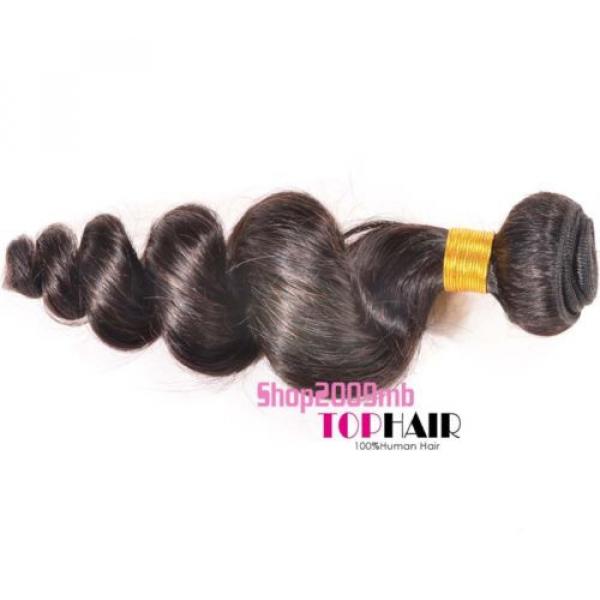 Virgin Loose Wave Human Hair 3 Bundles/150g Peruvian Remy Hair Extension Weft #5 image