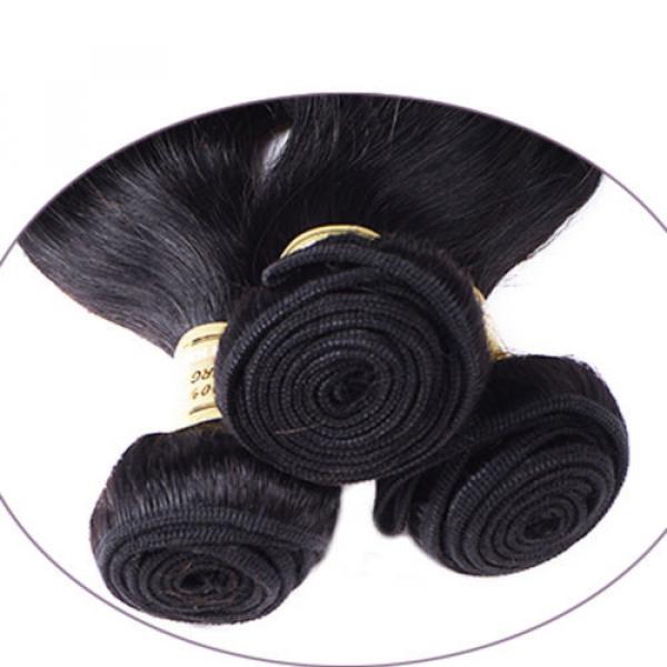 4 Bundles 50G Peruvian Virgin Straight Ombre Human Hair Extensions Weave Weft #2 image