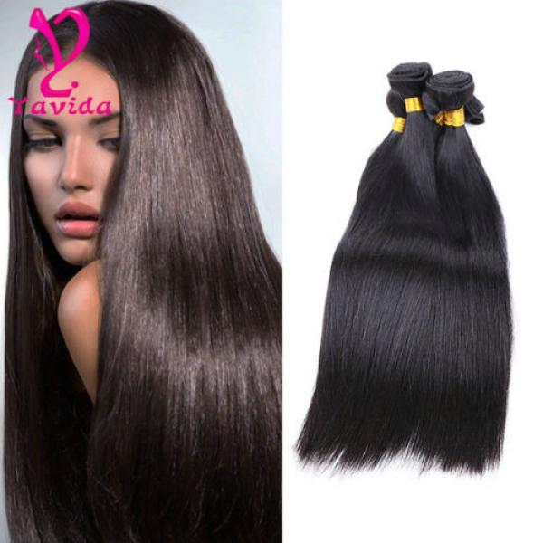 7A Peruvian Virgin Straight Hair 3 Bundles Human Hair Weave  Extensions 300g #1 image