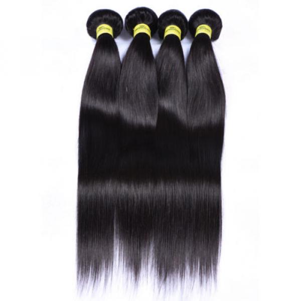 4 Bundles 18&#034; Remy Virgin Peruvian Straight Human Hair Weave Extensions 200g #2 image