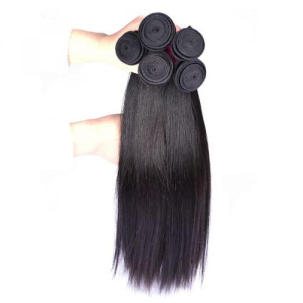 4 Bundles 18&#034; Remy Virgin Peruvian Straight Human Hair Weave Extensions 200g #4 image