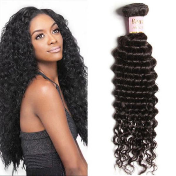 100g/Bundle Peruvian Kinky Curly Virgin Human Hair Weft Extensions Unprocessed #1 image