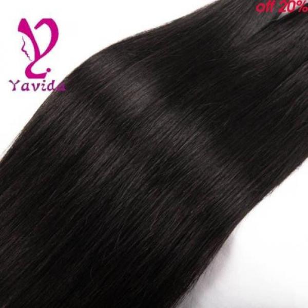 300g/3 Bundles Unprocessed Virgin Peruvian Straight Human Hair Extensions Weft #3 image