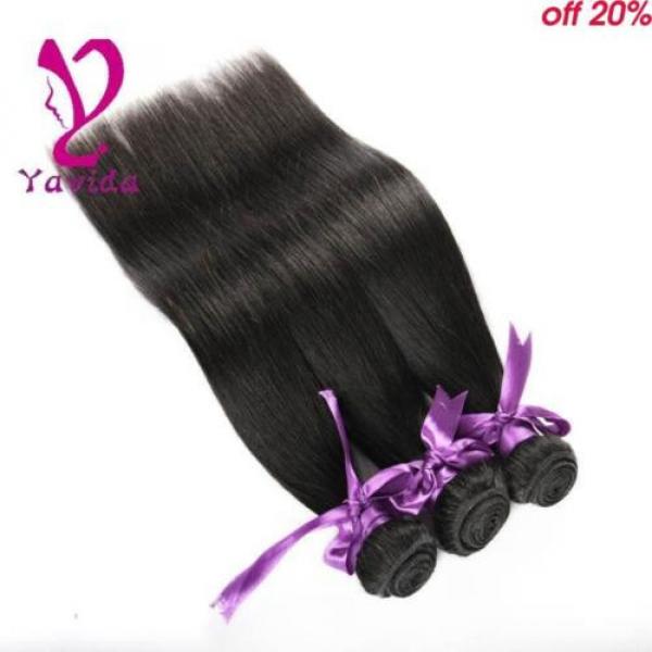 7A Virgin Peruvian Straight 100% Unprocessed Human Hair Extensions 300g/3Bundles #1 image