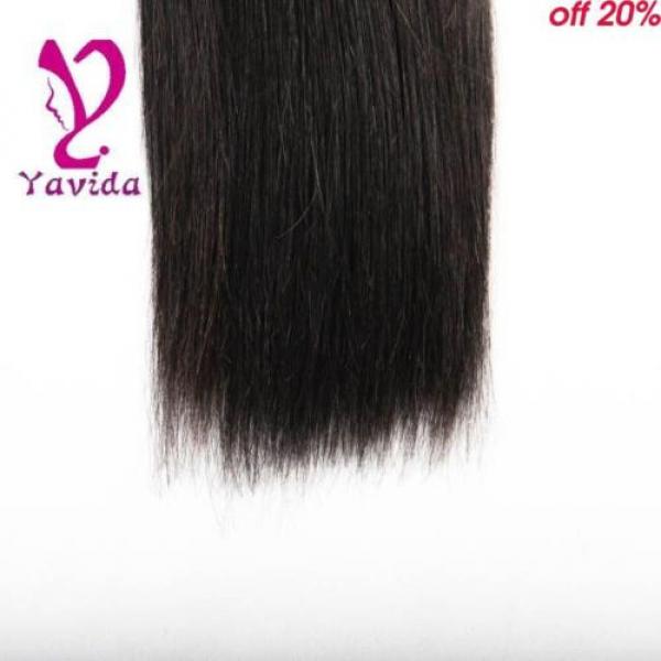 300g/3 Bundles Unprocessed Virgin Peruvian Straight Human Hair Extensions Weft #4 image
