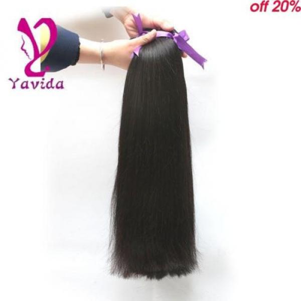 7A Virgin Peruvian Straight 100% Unprocessed Human Hair Extensions 300g/3Bundles #2 image