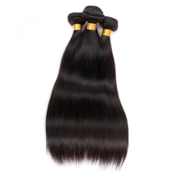 Peruvian Virgin Hair Extensions Silk Straight Human Hair Weave 3 bundles 150g #2 image