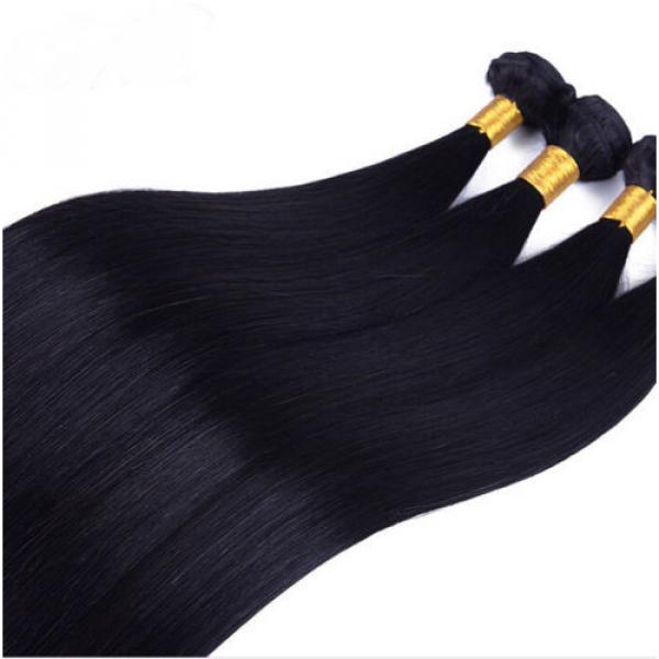 4 Bundles 200g Unprocessed Virgin Peruvian Straight Hair Extension Human Weave #2 image