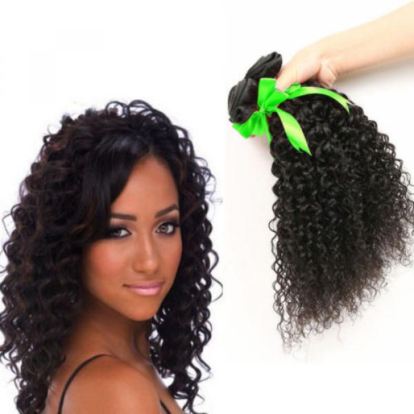 Peruvian Curly Virgin Hair Weave 3 Bundles Human Hair Extension 100%Unprocessed #1 image