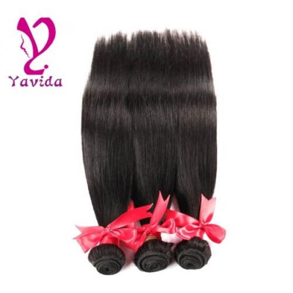 3 Bundle Peruvian Hair 7A Straight Virgin Hair 3 Bundle Deals Huamn Hair Weft #1 image