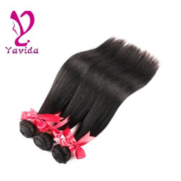 3 Bundle Peruvian Hair 7A Straight Virgin Hair 3 Bundle Deals Huamn Hair Weft #4 image