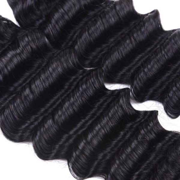 3 Bundles150g Unprocessed Virgin Peruvian natural Deep wave Human Hair Extension #5 image