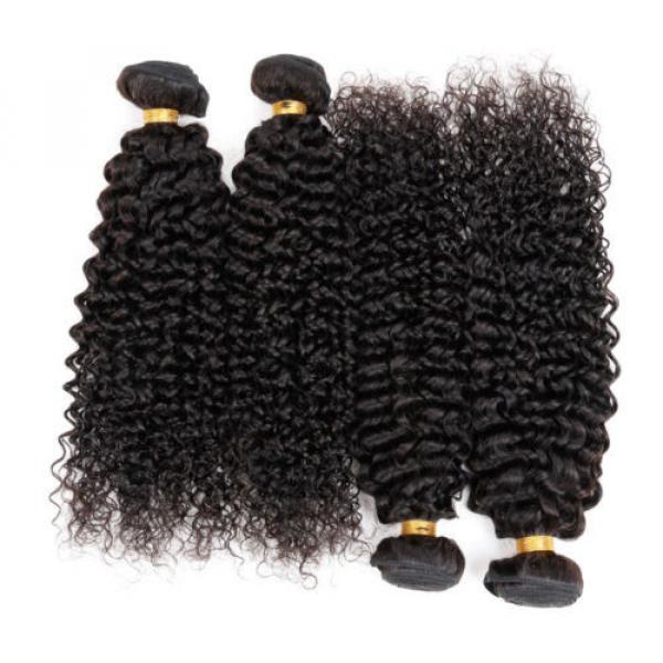 4 bundles Peruvian Virgin Remy Hair kinky curly Human Hair Weave Extensions 200g #2 image
