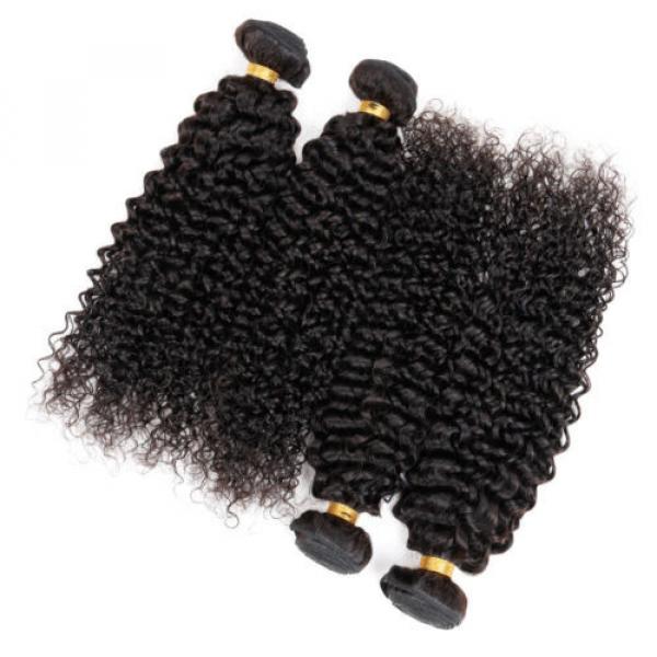 4 bundles Peruvian Virgin Remy Hair kinky curly Human Hair Weave Extensions 200g #4 image