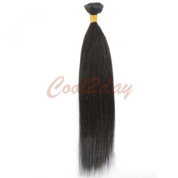 1 Bundle 100% Virgin Hair Human Hair Weave Extensions Wefts Weave Straight 50g #3 image