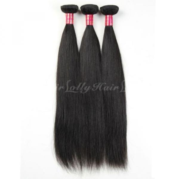 3Bundles 100% Unprocessed Virgin Indian Straight Hair Extension Human Weave Weft #2 image