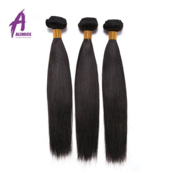 Straight Peruvian Virgin Remy Hair Human Hair Extensions Weave 3 Bundles 300g #3 image
