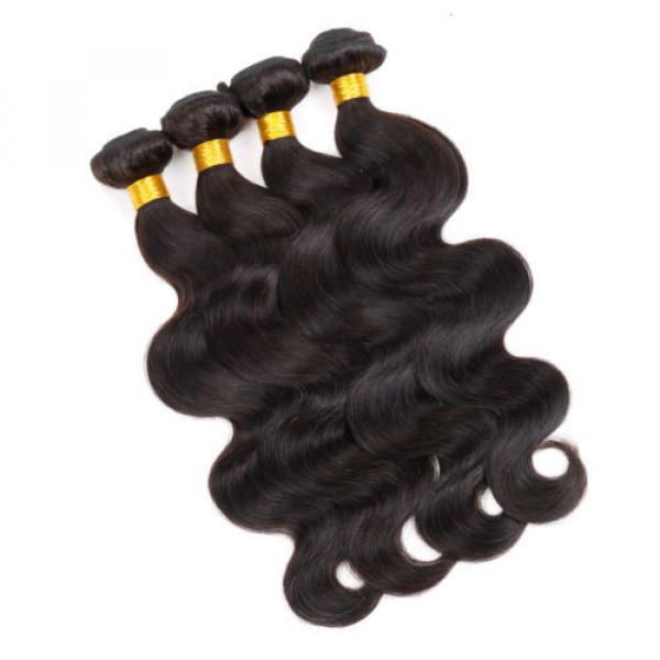 4 bundles Peruvian Virgin Remy Hair Body Wave Human Hair Weave Extensions 200g #2 image
