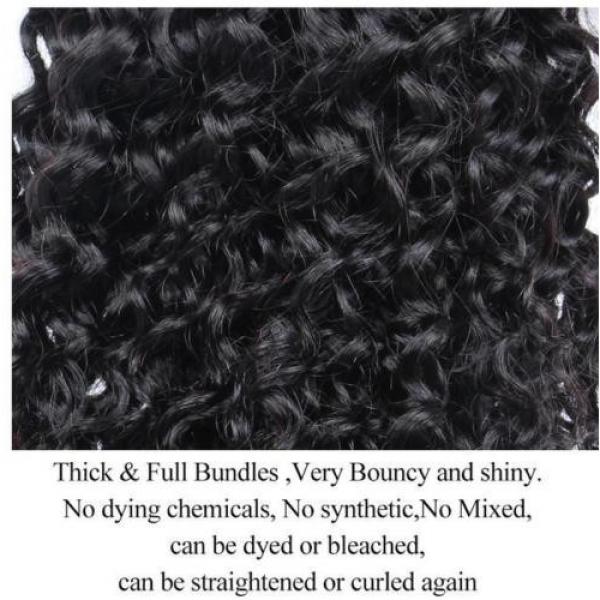 3 Bundles Kinky Curly Peruvian Virgin Hair Extensions Weft Human Hair Weave lot #4 image