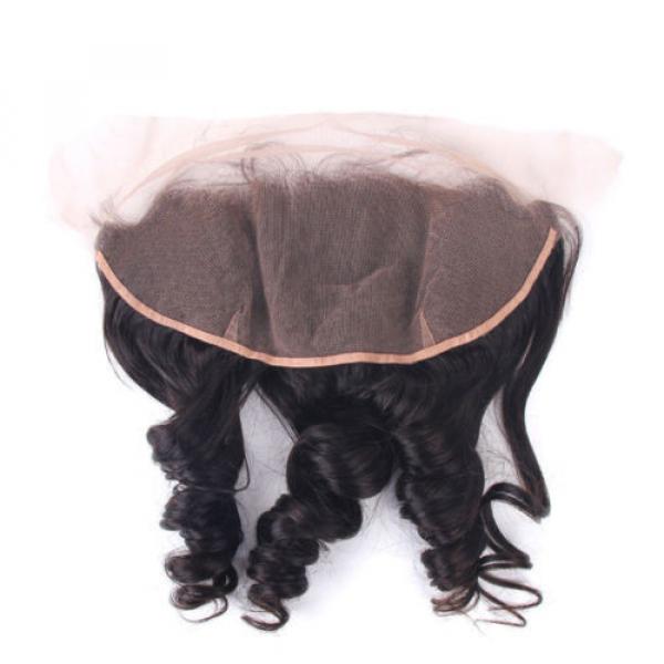 Peruvian 7A Human Virgin Hair Free Part Frontal 13X4&#034; Loose Wave Lace Closure #1 image