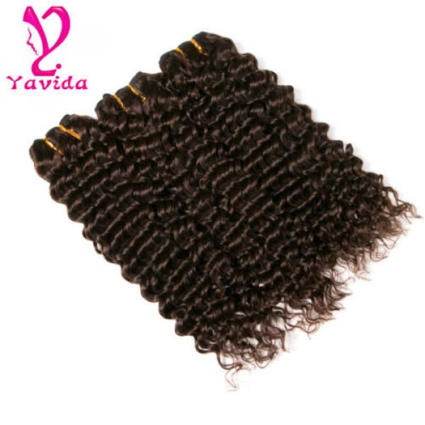 Deep Wave Virgin Peruvian Hair Weft 100% Human Hair Extensions 3 Bundles 300g #2 #3 image
