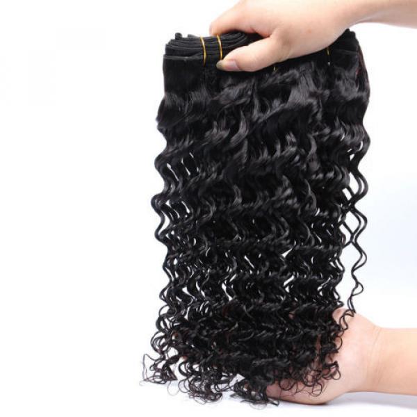 Deep Wave 7A Peruvian Virgin Human Hair Weft Weave Extension Natural Color 95g #2 image