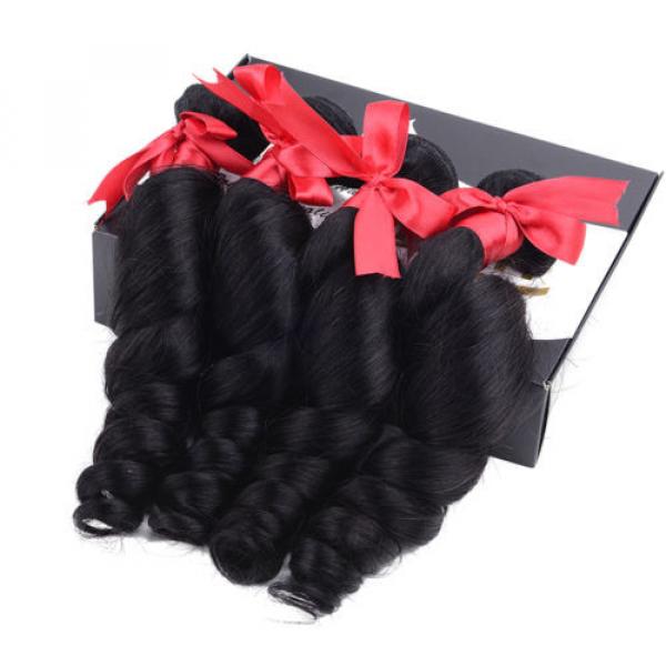3 Bundles Virgin Hair Loose wave Hair Peruvian Remy Human hair extensions Weave #3 image