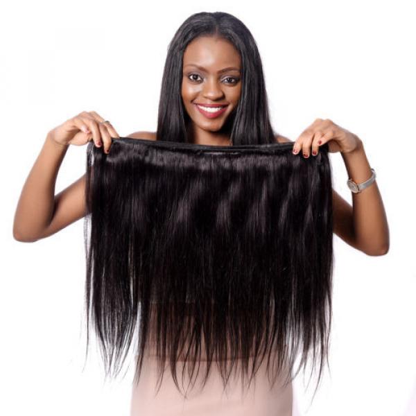3bundles/300g 100% Unprocessed Virgin Peruvian Straight Human Hair Extensions #4 image