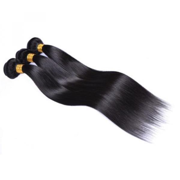 3bundles/300g 100% Unprocessed Virgin Peruvian Straight Human Hair Extensions #5 image