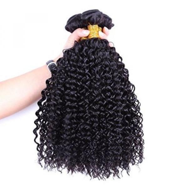 7A 300g Kinky Curly Peruvian Virgin Human Hair Weft Extensions Weave 3 Bundles #1 image