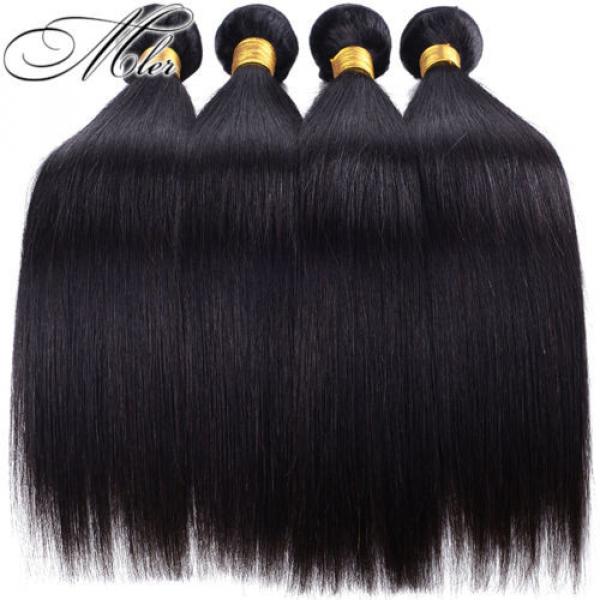 Unprocessed Virgin Peruvian Straight Silky 4 Bundles/200g Human Hair Extension p #2 image