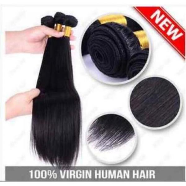 Unprocessed Virgin Peruvian Straight Silky 4 Bundles/200g Human Hair Extension p #3 image