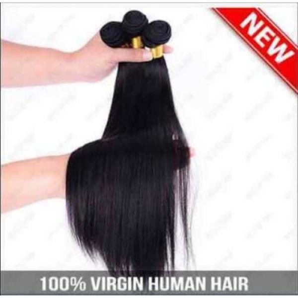 Unprocessed Virgin Peruvian Straight Silky 4 Bundles/200g Human Hair Extension p #4 image