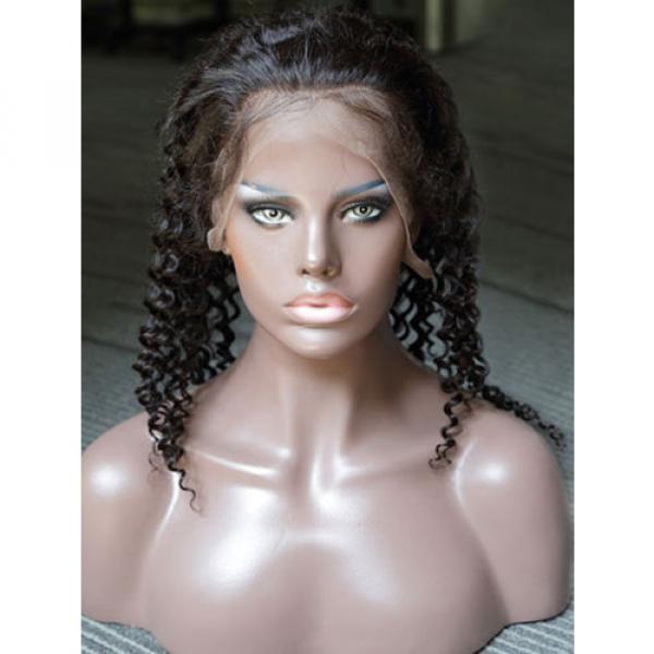 Peruvian Virgin Human Hair 360 Lace Frontal Closure Curly Full Lace Closure 1b# #2 image