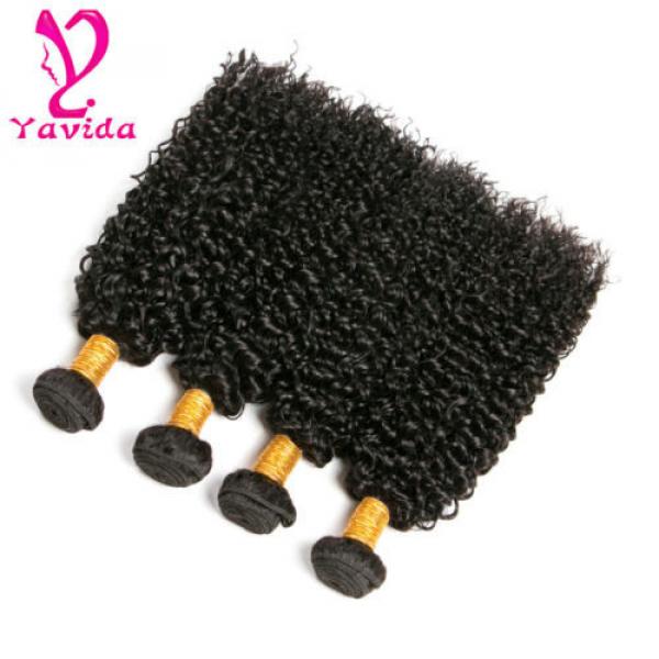 100% Unprocessed Peruvian Curly Virgin Hair Weave 4 Bundles Human Hair Extension #4 image