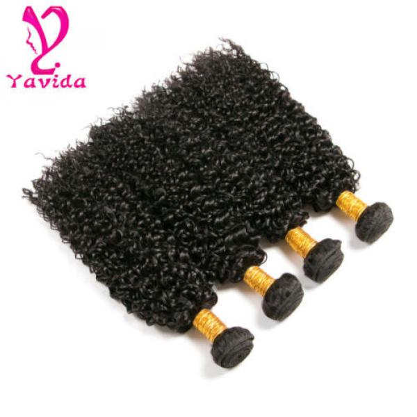 100% Unprocessed Peruvian Curly Virgin Hair Weave 4 Bundles Human Hair Extension #5 image