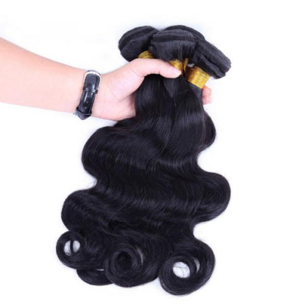 3 Bundles/300g total Peruvian Virgin Body Wave Wavy Weave100% Human Hair Weft 8A #3 image