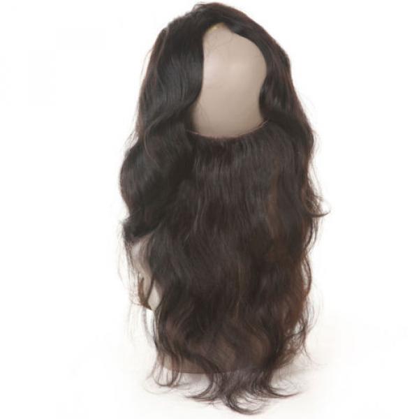Peruvian Virgin Human Hair Body Wave 360 Lace Frontal Closure With 4 Bundles #4 image