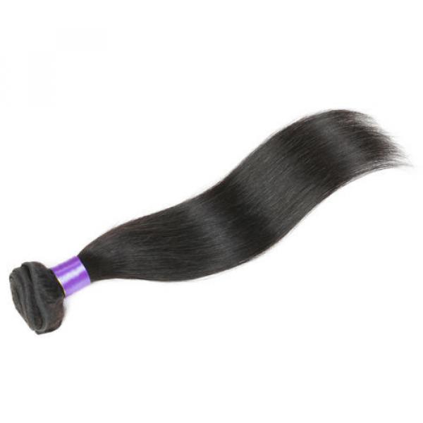 4 Bundles Unprocessed Virgin Peruvian Straight Human Hair Weave 16*2 18*2 200g #2 image