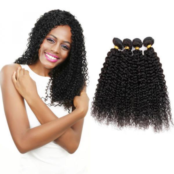 Peruvian Curly Virgin Hair Weave 4 Bundles Human Hair Extension 100%Unprocessed #1 image