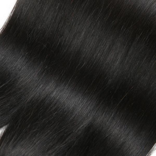 4 Bundles Unprocessed Virgin Peruvian Straight Human Hair Weave 16*2 18*2 200g #4 image